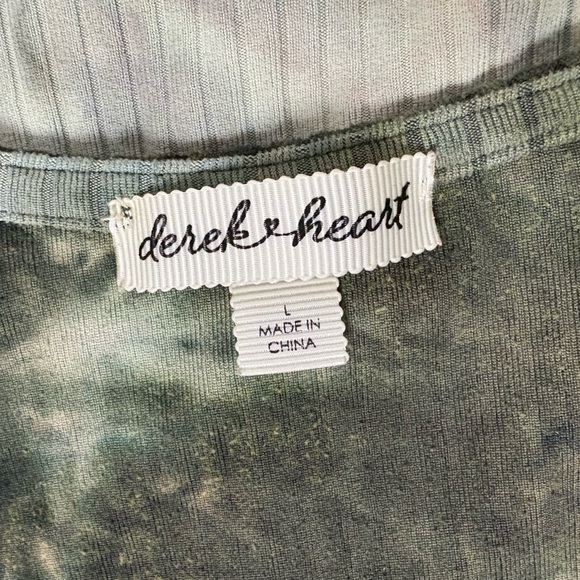 Derek Heart | Green Tie-Dye Open Sweater Cardigan - Picture 5 of 5